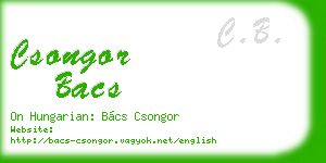 csongor bacs business card